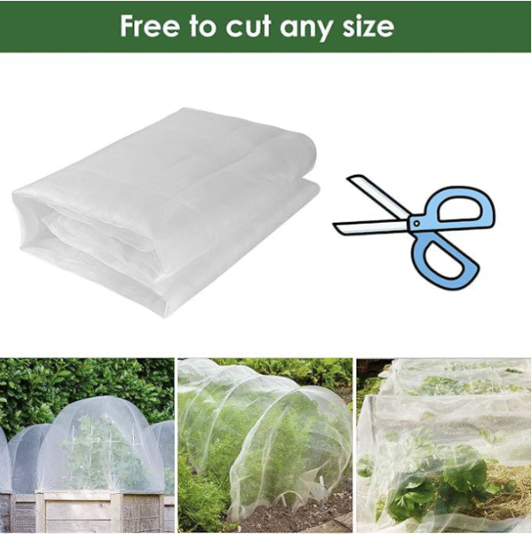 Cross-border, cuttable garden insect netting. 60-mesh polyvinyl sliced ​​garden greenhouse insect netting.