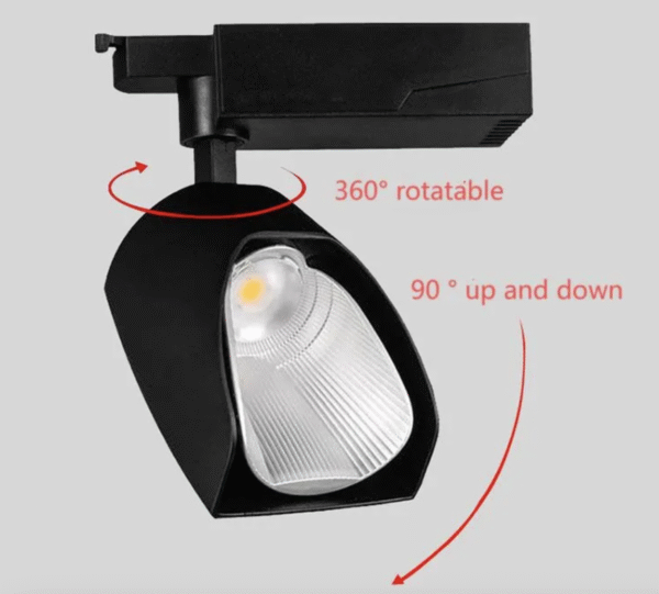 Energy Saving Commercial White Black Aluminum 10W 20W 30W Ceiling LED Track Light