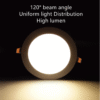 SKD Available Energy Saving LED Panel Light Round/ Square Surfaced AC200-240V LED Lights
