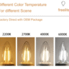 Edision Candle Lamp C35 E14 E27 2W 4W 5W 6W Transparent Amber Glass Vintage Decorative LED Filament Bulb