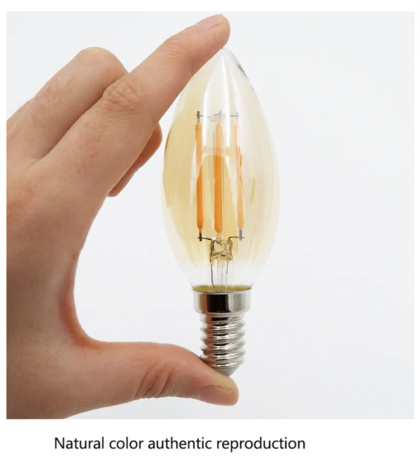 Edision Candle Lamp C35 E14 E27 2W 4W 5W 6W Transparent Amber Glass Vintage Decorative LED Filament Bulb