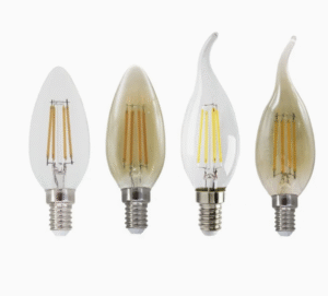 Edision Candle Lamp C35 E14 E27 2W 4W 5W 6W Transparent Amber Glass Vintage Decorative LED Filament Bulb