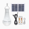 Remote Control Light Sensor LED Solar Bulb A70 9W 250lm with Lithium Battery Dimmable LED Camping Lamp