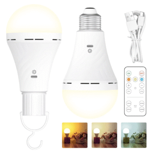 Rechargeable A60 E26 E27 USB Bulb with Remote Controller for Indoor Lighting