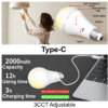 Rechargeable A60 E26 E27 USB Bulb with Remote Controller for Indoor Lighting