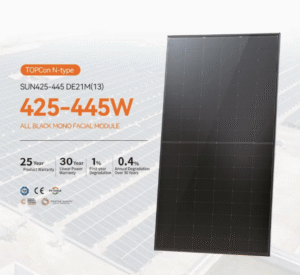 445W Full Black Solar Panel Black Frame Solar Modules for on Grid Solar System