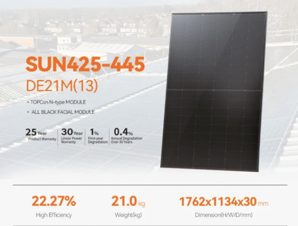 N Type Solar Panel 430W 435W 440W 445W Solar Power Tier 1 PV Panels