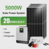 Solar Panel Power System 3kw 5kw 10kw 15kw 20kw 25kw Home Energy Storage Power on/off-Grid Hybrid System 5 Kilowatts Inverter and Lithium Battery