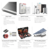 Solar Panel Power System 3kw 5kw 10kw 15kw 20kw 25kw Home Energy Storage Power on/off-Grid Hybrid System 5 Kilowatts Inverter and Lithium Battery
