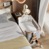 Modern Design Multifunctional Baby Cradle Newborn Bed Portable BB Stitching Wood Grain Cradle