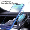 TYPE-C 360 Degree Rotation Aluminum Car Charger 15W Air Vent Wireless Car Holder for Mobile Phone