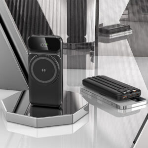PD22.5W Fast Charging 10000mah Power Bank Built in 3 Cable Digital Display Magnetic Wireless 15W Charge Powerbank