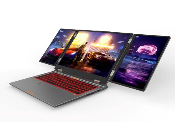 16" + 10.5" + 10.5" Three Screen I7 1260P Business Laptop With Face Recognition Unlock Support External Graphics Card