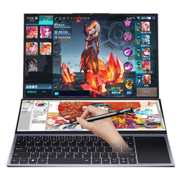 American Design New 16+14 Inch Dual Touch Screen Laptop I7-9750H 2TB SSD Light Office Laptop