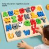 Children's Cartoon Alphabet Number Shape Puzzle Blocks Early Education Wooden Matching Game Jigsaw Intelligence Educational Toys