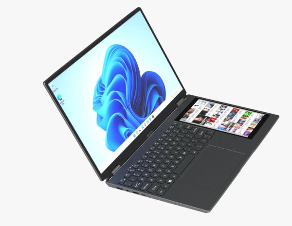 2025 New Design DS15G Personal & Home Laptop Computer Touch Double Screen N95 RAM 32GB 15.6" + 7" Dual Screen Business Laptop