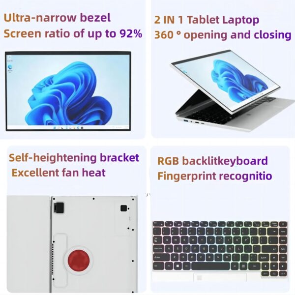 Laptop Intel N95 Touchscreen Win11 Pro With Optional Suspended Magnetic Control Keypad 2 in 1 Tablet Laptops