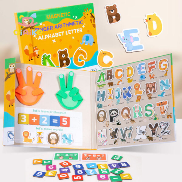 Montessori-Inspired Children's Busy Books for Early Learning Educational Paper Teaching Aid for Alphabet Subtraction Operations