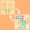 Montessori Toy 2 in 1 Rubber Band Nail Board Mosaic Puzzles Building Blocks Puzzle Game Wooden STEM Education Toy for Kids