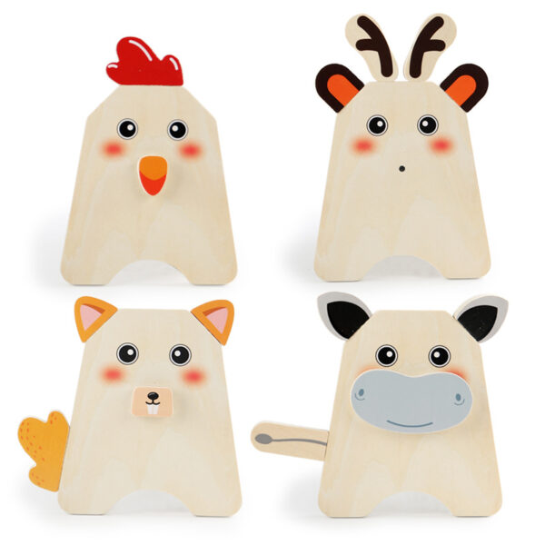 New Baby Creative 3D Puzzles Early Educational Toys for Children Montessori Funny Animal Jigsaw Puzzle Game Wooden Kids Toy