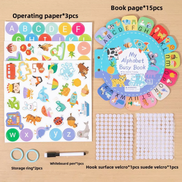 Educational Children Alphabet Busy Book Montessori English Letter Game Toys Kids Learning Pen Control Training Toy Quiet Book