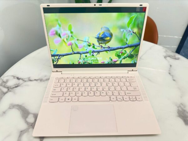 Ultra Thin 14 Inch Pink Laptop for Business Pink Color 2K Screen Home Laptops With Backlit Keyboard for Work Home Study