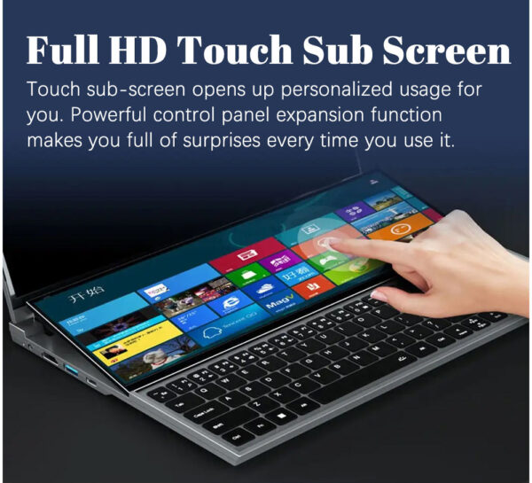 American Design New 16+14 Inch Dual Touch Screen Laptop I7-9750H 2TB SSD Light Office Laptop