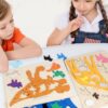 Children's Educational Toy Wooden Marine Animal & Dinosaur Puzzle Building Blocks 3D Animal Puzzle Toys for Toddlers