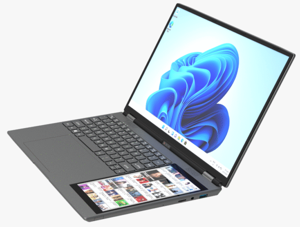 2025 New Design DS15G Personal & Home Laptop Computer Touch Double Screen N95 RAM 32GB 15.6" + 7" Dual Screen Business Laptop