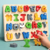Children's Cartoon Alphabet Number Shape Puzzle Blocks Early Education Wooden Matching Game Jigsaw Intelligence Educational Toys