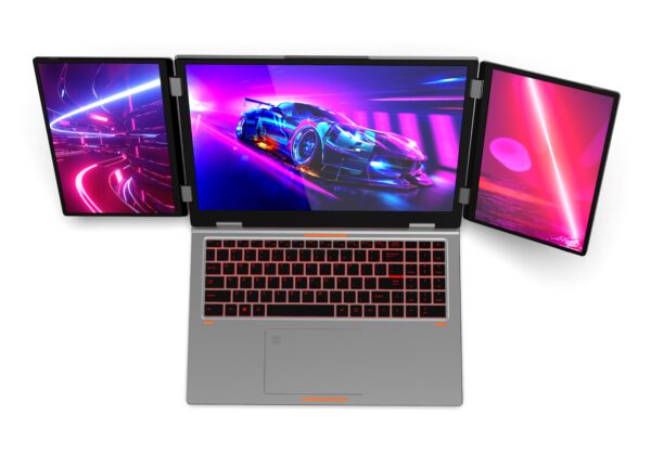 16" + 10.5" + 10.5" Three Screen I7 1260P Business Laptop With Face Recognition Unlock Support External Graphics Card