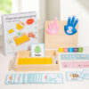 2 in 1 Montessori Finger Counting Math Teaching Aids Sand Painting Drawing Toys Educational Toys for Children Wooden Toys