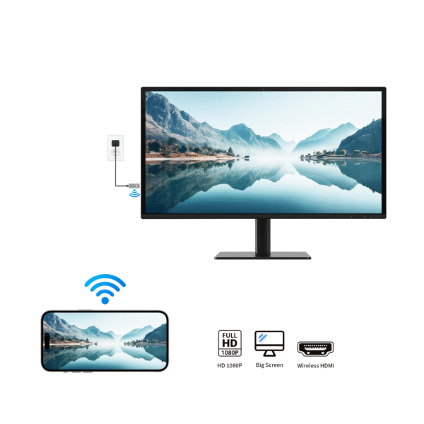HOOMC Wireless Mirror Screen Plug-and-Play Mirrorcast for IPhone/Android/Mac OS/Windows Video Splitters Converters AirPlay Wifi