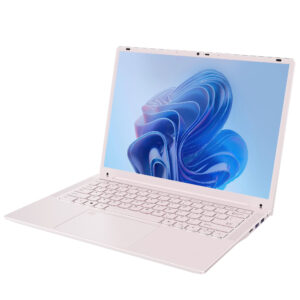 Ultra Thin 14 Inch Pink Laptop for Business Pink Color 2K Screen Home Laptops With Backlit Keyboard for Work Home Study