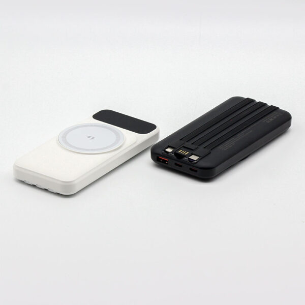 PD22.5W Fast Charging 10000mah Power Bank Built in 3 Cable Digital Display Magnetic Wireless 15W Charge Powerbank