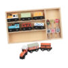 Montessori Wooden Train Toy Early Education Interactive Toy Wooden Train Sets for Toddlers Kids for Boys Girls 3 4 5 Years Old