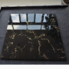 Dubai Building Decoration 600X600mm Ceramics Wear Resistant Black Gold Marble Floor Tile