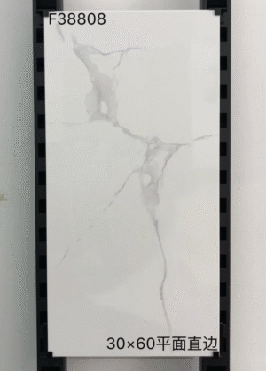 300X600 mm Rough Antique Dark Grey Rustic Porcelain Polished Glazed Floor Tiles