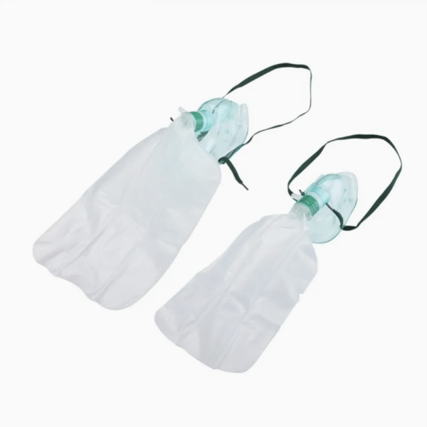 Disposable Rebreather Emergency Medical PVC Oxygen Mask with Reservoir Bag