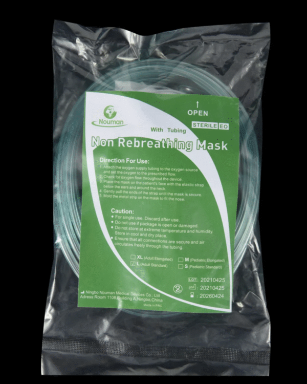 Disposable Rebreather Emergency Medical PVC Oxygen Mask with Reservoir Bag