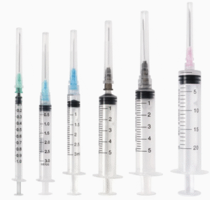 Disposable Medical Factory CE FDA Approved 2 Part or 3 Part Sterile Injection Syringe