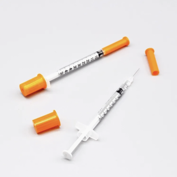 Disposable CE ISO FDA 0.3ml/0.5ml/1ml Insulin Syringe with Fixed Needle