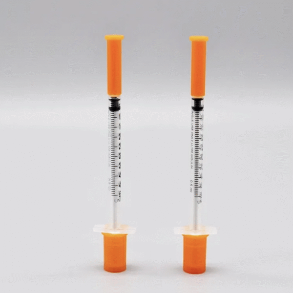 Disposable CE ISO FDA 0.3ml/0.5ml/1ml Insulin Syringe with Fixed Needle