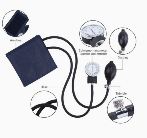 Manual Aneroid Sphygmomanometer with Single or Dual Stethoscope