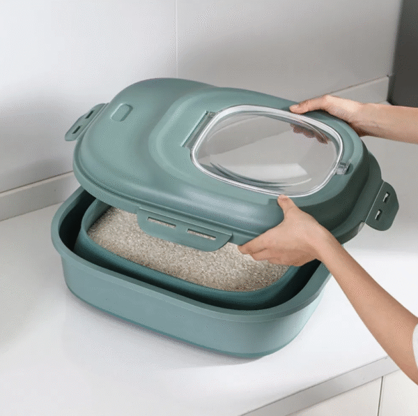 Rice Dispenser Container Foldable Grain Jar Cereals Bucket Storage