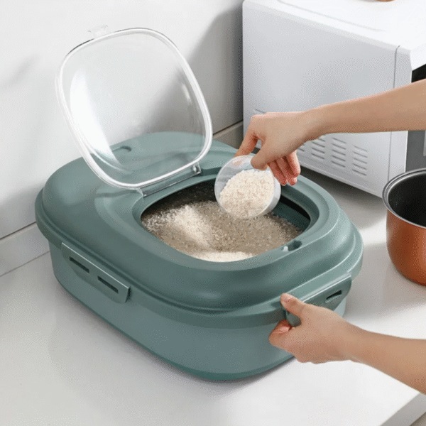 Rice Dispenser Container Foldable Grain Jar Cereals Bucket Storage