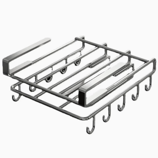 Cabinet Storage Shelf, Cutting Board Rack with Hooks
