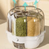 Rotating Cereal Dispenser, Large Capacity, Sealed Rice and Grain Container
