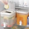 Refrigerator 4L Plastic Drink Dispenser with 3 Tap Grids with Faucet