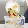 Refrigerator 4L Plastic Drink Dispenser with 3 Tap Grids with Faucet